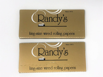 Post Now: Randy's Gold Wired Rolling Papers King Size - 2 packs(48 leaves)