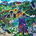 Myydään taidetta: Naivistinen maalaus linnunpelättimestä