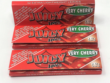 Post Now: Very Cherry JUICY JAY'S - 1 1/4" Cigarette Rolling Papers - 3 Pac