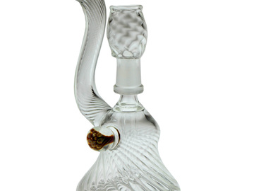 Post Now: Il Clear Mini Ribbed Bubbler W/10mm Dome