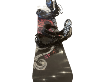 Rent per night (24 hour rental): Womens snowboard drake Venice 145 with k2 bindings fit size 3.5-6