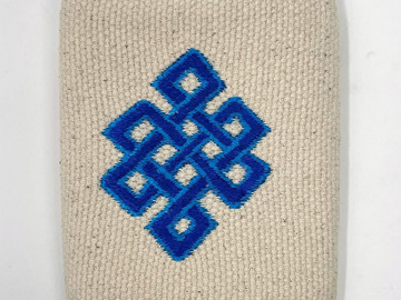  : Handmade 100% Hemp Wallet with Embroidered Symbol