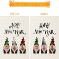 Liquidation/Wholesale Lot: Happy New Year Double Sided Garden Flag (12.5″ x 18″) Gnomes Desi