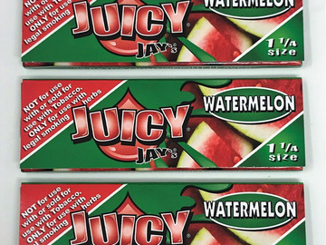 Post Now: Watermelon JUICY JAY'S - 1 1/4 Cigarette Rolling Papers - 3 Packs