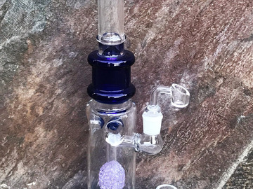 Post Now: Best 13" Thick Glass Water Rig with Fritted Disc Perc, Quartz Ban