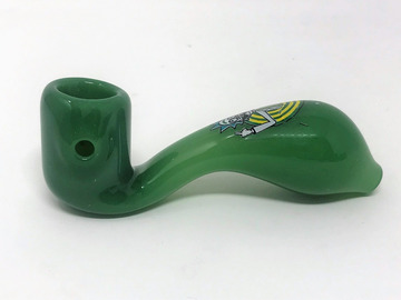 Post Now: Mini Handmade Sherlock Hand Pipe Emerald Green Rick and Morty Des