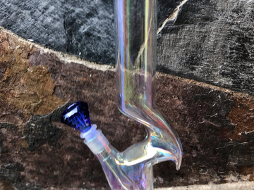 Post Now: 14" Awesome & Shimmering Thick Glass Zong Bong w/14mm Blue Glass 
