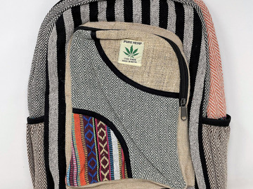 Post Now: Handmade THC Free Pure Hemp Unisex Large Backpack