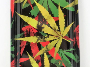 Post Now: Marijuana Leaf Design - Metal Rolling Tray