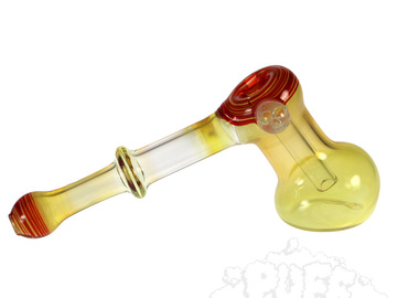  : Glass Distractions Fumed Hammer Bubbler With Skull
