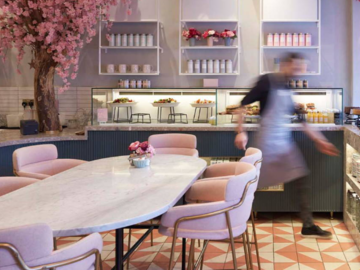 Free | Book a table: EL&N Brompton Road | Sit, Work, Pretty to our pink cafe space