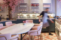 Book a table: EL&N Brompton Road | Sit, Work, Pretty to our pink cafe space