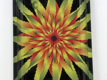 Post Now: Flower Design 10 3/4" X 7" Metal Rolling Tray