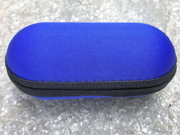 Post Now: 5" Blue Padded Zip Pouch - Protective Hard Case For Glass Pipe St