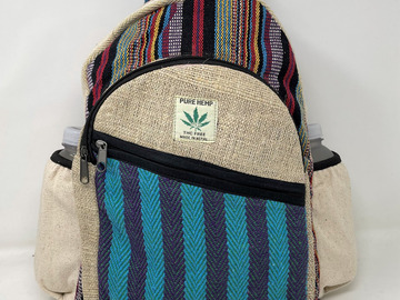  : All Natural Handmade Multi Pocket Hemp Laptop Backpack - Multi Co