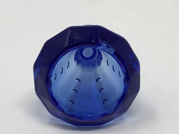 Post Now: 14mm Male Thick Glass Cone Shape Herb Slide Bowl - All Blu 4 Yu