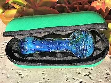 Post Now: 5" Thick Glass Best Spoon Hand Pipe with Zipper Padded Hard Case 