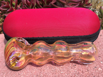 Post Now: 5" Best Thick Glass Spoon Pipe w/Zipper Padded Hard Case - Pink n