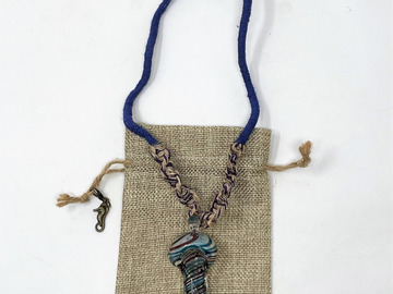 Post Now: Great Gift! Glass Hand Pipe with Natural Hemp Lanyard/Necklace w/