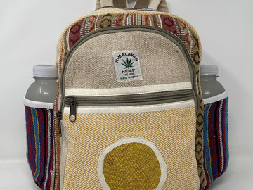  : All Natural Handmade Multi Pocket Pure Hemp Unisex Day Backpack
