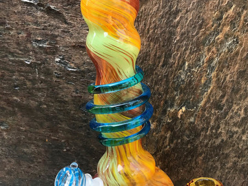 Post Now: Best! 12" Multi Swirl, Thick Soft Glass Water Bong Glass on Glass