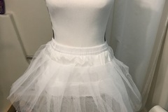 Selling with online payment: Short White Petticoat Tulle Adjustable Waist