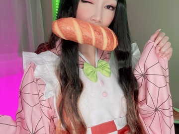 Selling with online payment: Nezuko Kamado from Demon Slayer Cosplay Maid Costume