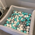Rent per night (24 hour rental): KiddyMoon 90cm sq, 40cm h ballpit w/300 balls