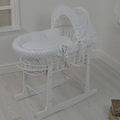 Rent out Monthly: Clair de lune white moses basket