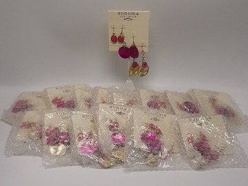 Buy Now: 15 Pairs Sonoma Kohls Pink Shell Earrings Retail 16. Each