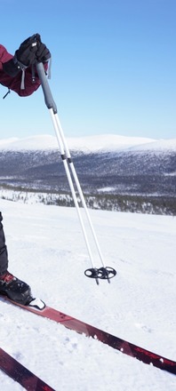 Metsäsukset 170cm +irrotettavat nousukarvat +säädettävät sauvat 