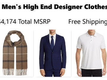 Liquidation/Wholesale Lot: Men's High End Designer Clothes and More