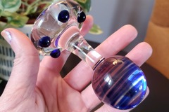Selling with online payment: Crystal Delights glass butt plug (retired design)