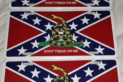 Comprar ahora: BRAND NEW License Plates "Rebel" Confederate Flag American Flag 