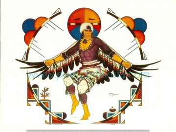 Selling: Eagle Dancer - 11x14 inches signed & matted