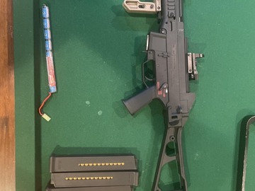 Selling: HK UMP 45 Elite Gen 2 W/ 6 mags, silencer, grip, and battery