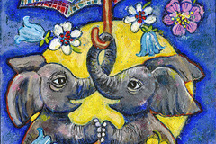 Myydään taidetta: Naivistinen maalaus norsuparista