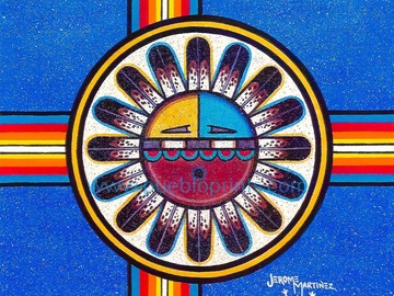 Selling: Blue Sun Blanket - 11x14 inches signed & matted