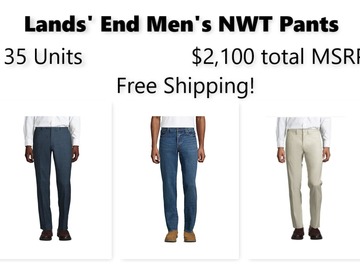 Liquidation/Wholesale Lot: Lands' End Men's NWT 35 Pants $2,100 total MSRP