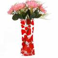 Liquidation/Wholesale Lot: Plastic Folding Reusable Flower Vase – Heart Theme