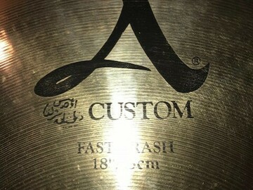 Selling with online payment: 18" Zildjian A Custom Fast Crash