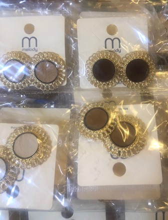 33 Pairs Various Styles Gold Tone Colorful Stud Earrings