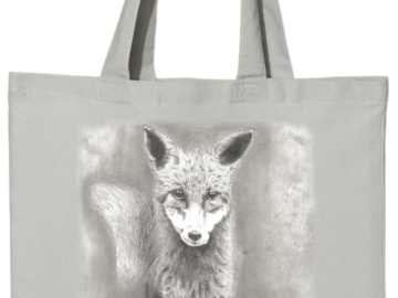 Selling: PCMS Fox Art Tote Bag- B&W