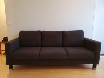 Myydään: Brown 3-seater Couch / Sofa