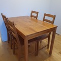 Myydään: Wooden kitchen table and 4 chairs