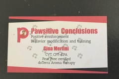 Offering with online payment: Behavior modification & training.  Essential oils 4 pets!