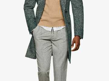 Selling with online payment: SuitSupply Green Double Breasted Overcoat 