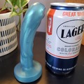 Selling with online payment: Tantus Splish/ Mini Magma Silicone Dildo- shimmery blue