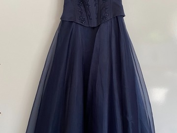Selling A Singular Item: Michaelangelo Navy Halter Prom Dress