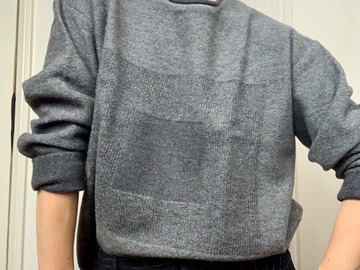 Selling: Pure Wool Charcoal Motif Sweater
